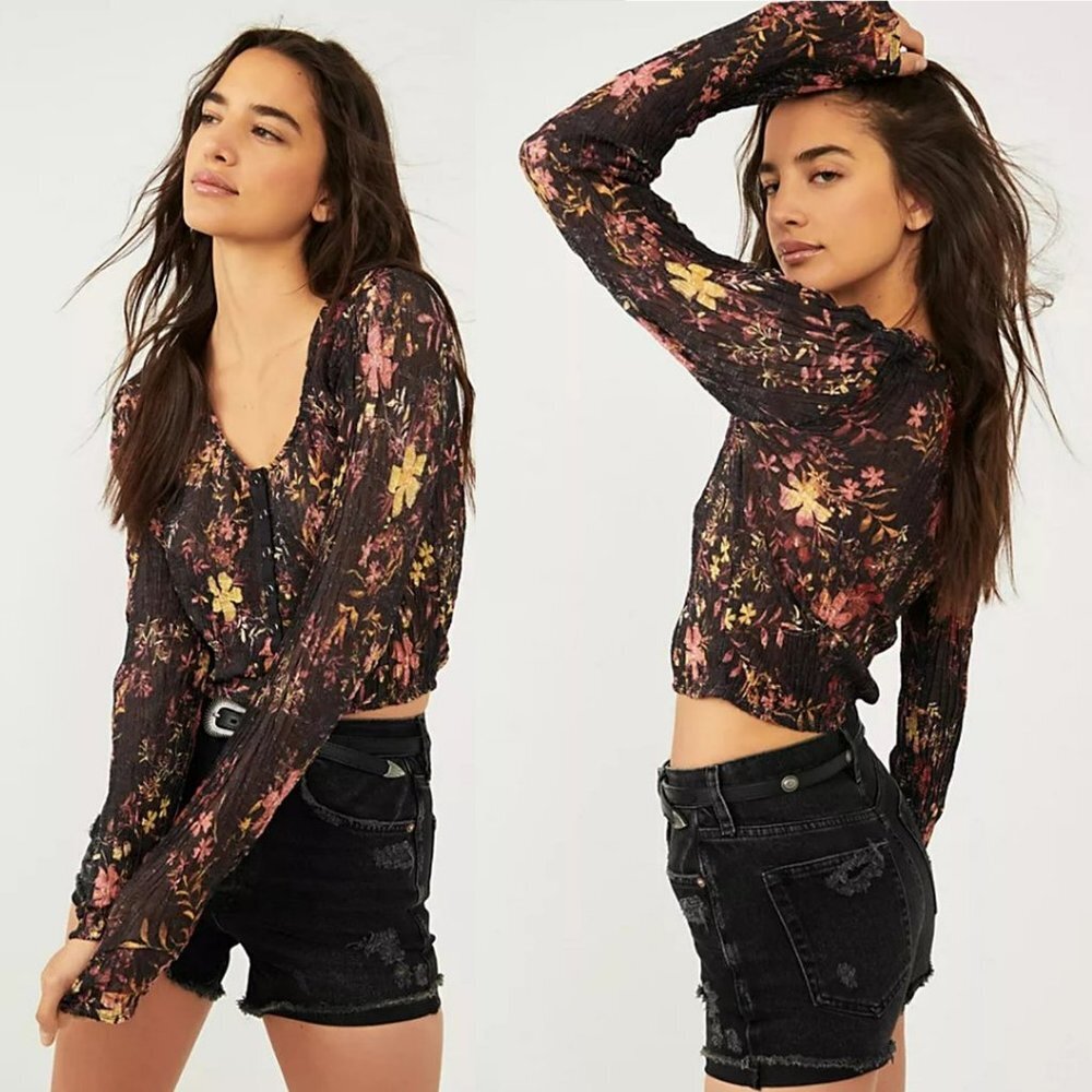 NWT New $78 Free People Angelina Lace Top Size XS